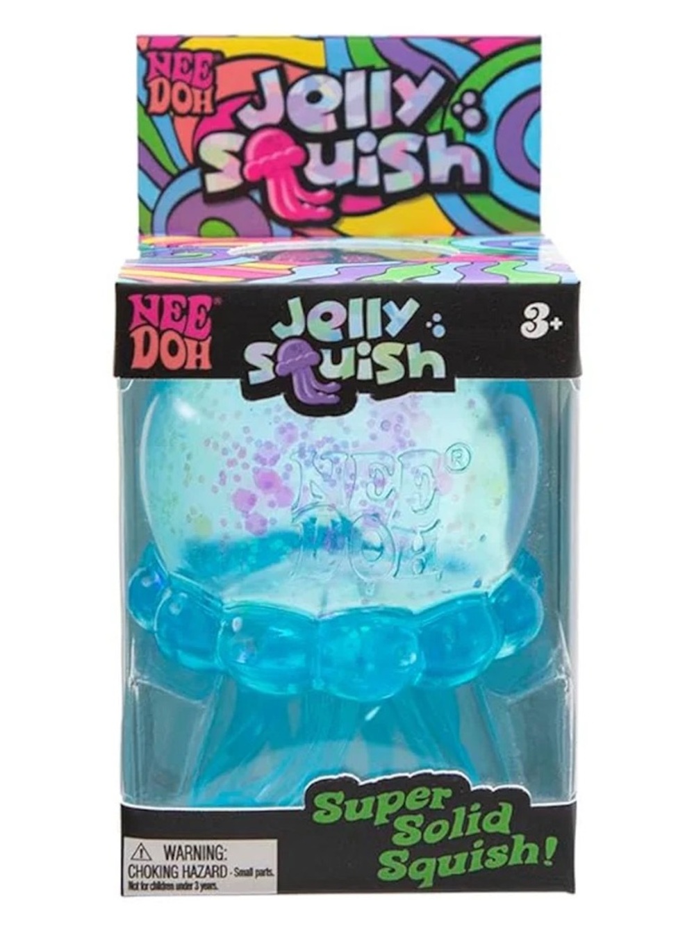 Authentic NeeDoh Jelly Squish Super Solid Squish - Blue